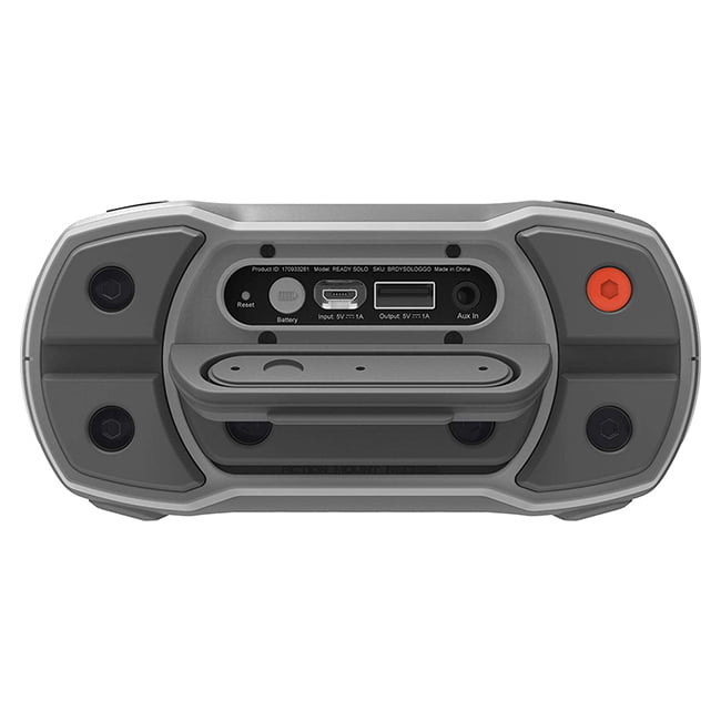 Braven Wireless Bluetooth Speaker back view with open back cover