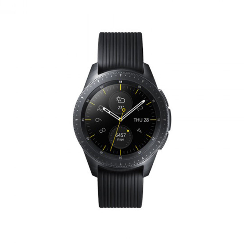 Samsung Galaxy Watch 42mm 4G black front view - Fonez