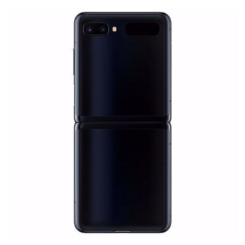 Samsung Galaxy Z Flip Mirror Black back - Fonez -Keywords : MacBook - Fonez.ie - laptop- Tablet - Sim free - Unlock - Phones - iphone - android - macbook pro - apple macbook- fonez -samsung - samsung book-sale - best price - deal